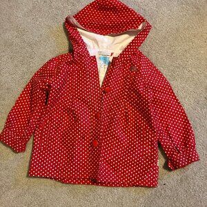 Red Polkadot rain Jacket size 3T